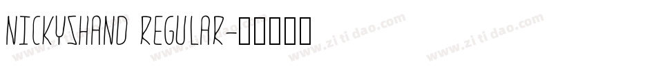 NickysHand Regular字体转换